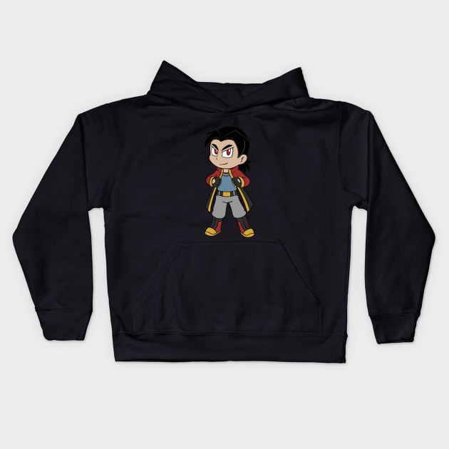 Marcus Chibi Trench Coat Kids Hoodie by Firestorm Fox